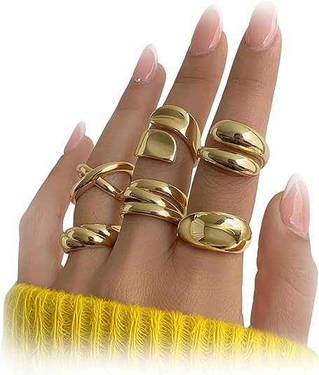 Chunky Gold & Silver Stackable Ring