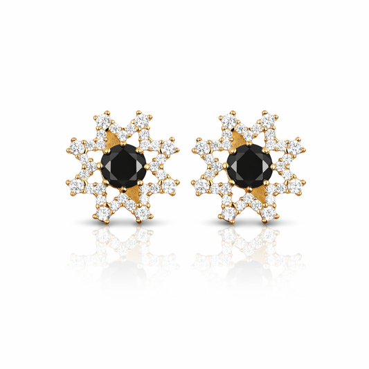 Eight-pointed Star Stud Earrings