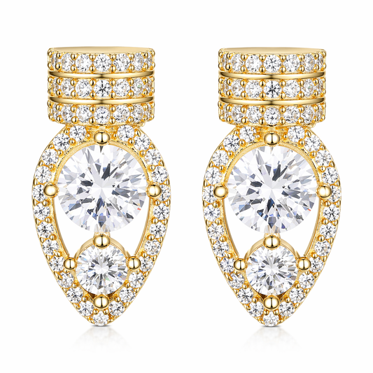 S925 Moissanite Nail Stud Earrings