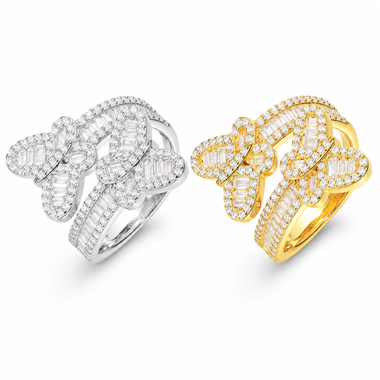 Baguette Butterfly Ring