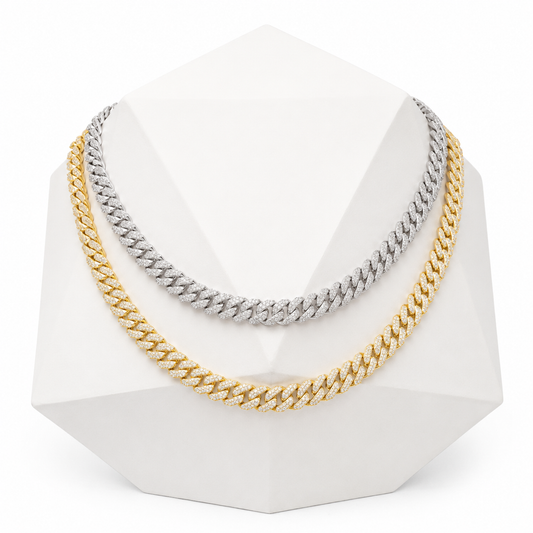 8mm 1 Row Cuban Link Chain