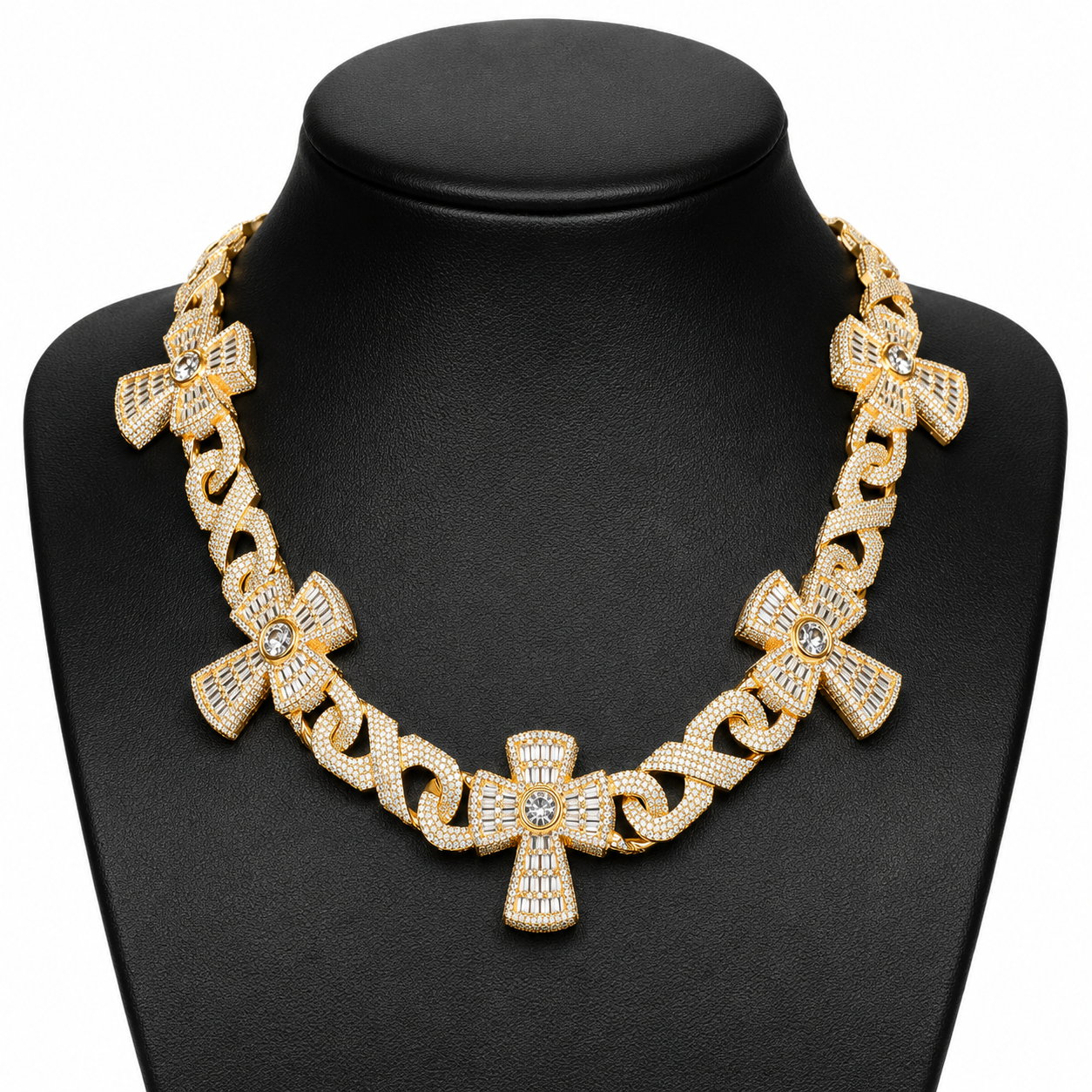 37mm Cross Cuban Link Chain