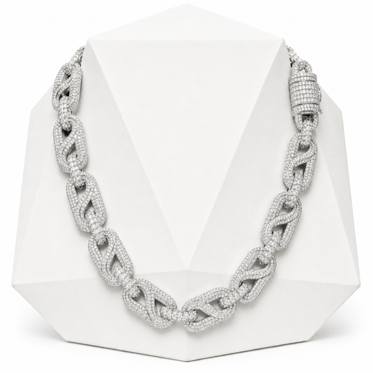 14mm Baguette Bussdown Cuban Link Chain