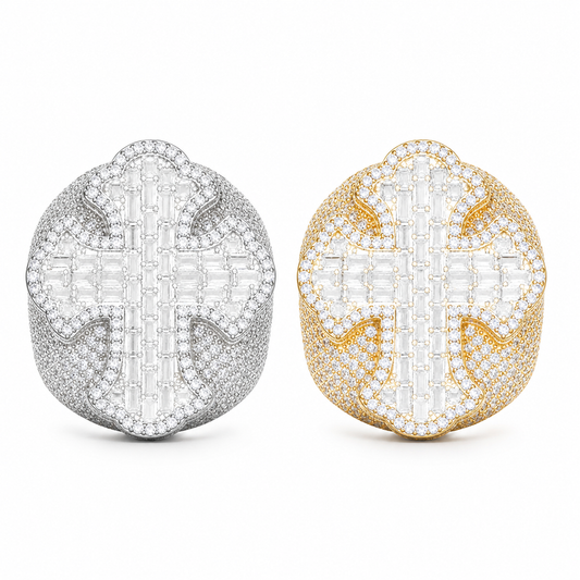 Micro Baguette lris Cross Ring