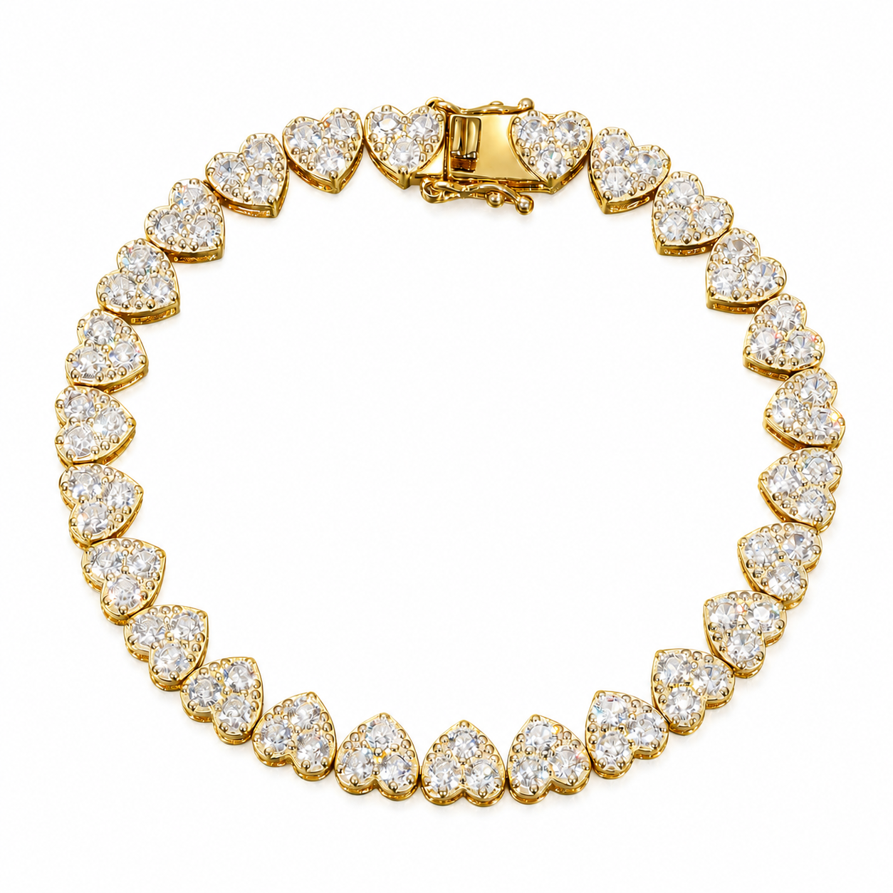8mm Heart Tennis Bracelet