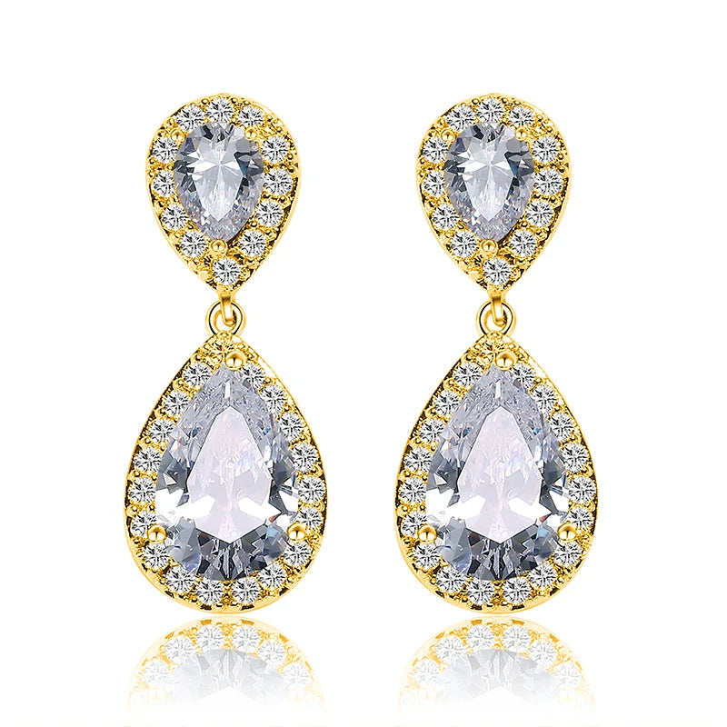 Water Drop Cubic Zirconia Dangle
