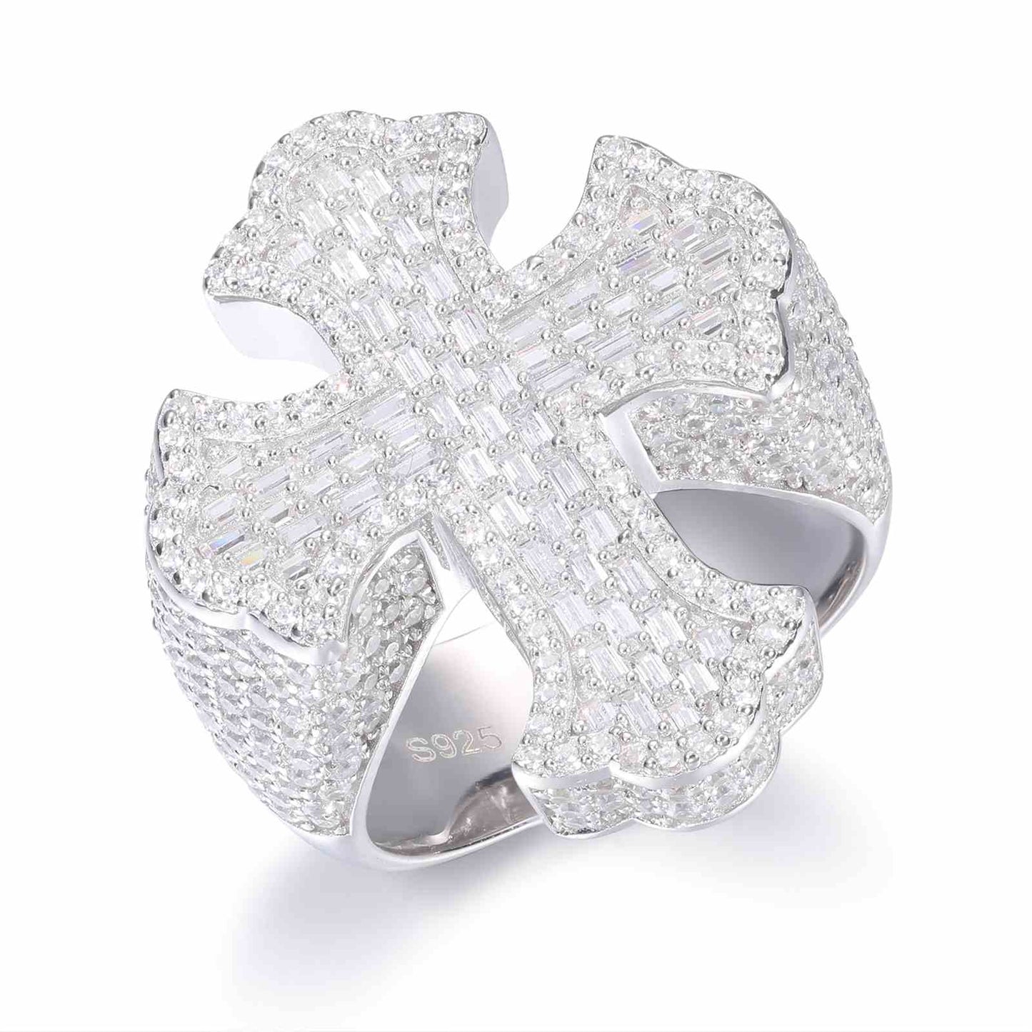 cross over diamond ring