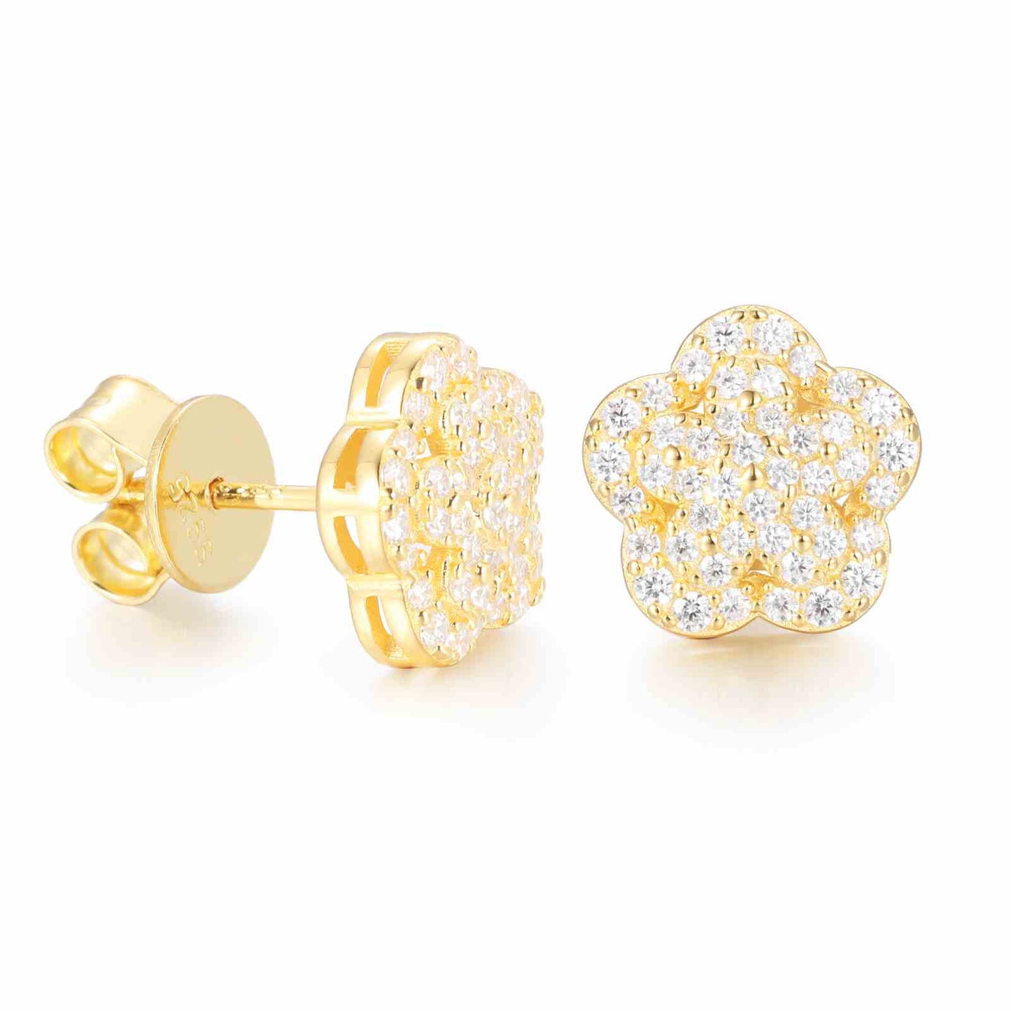 gold diamond earrings