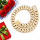 20mm Baguette leaf Cuban Link Chain