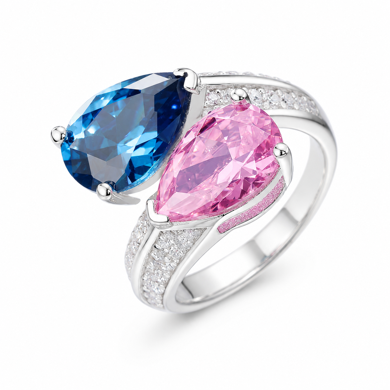 925 Sterling Silver Water Drop Finger Knuckle  Adjustable Rings