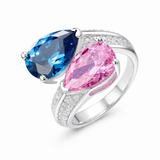 925 Sterling Silver Water Drop Finger Knuckle  Adjustable Rings