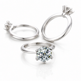 Iced Out 925 Sterling Silver VVS Moissanite Diamond Wedding Ring