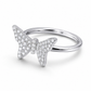 925 Sterling Silver VVS Moissanite Gemstone Butterfly Ring