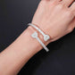 5mm Baguette Heart Bracelet Bangle