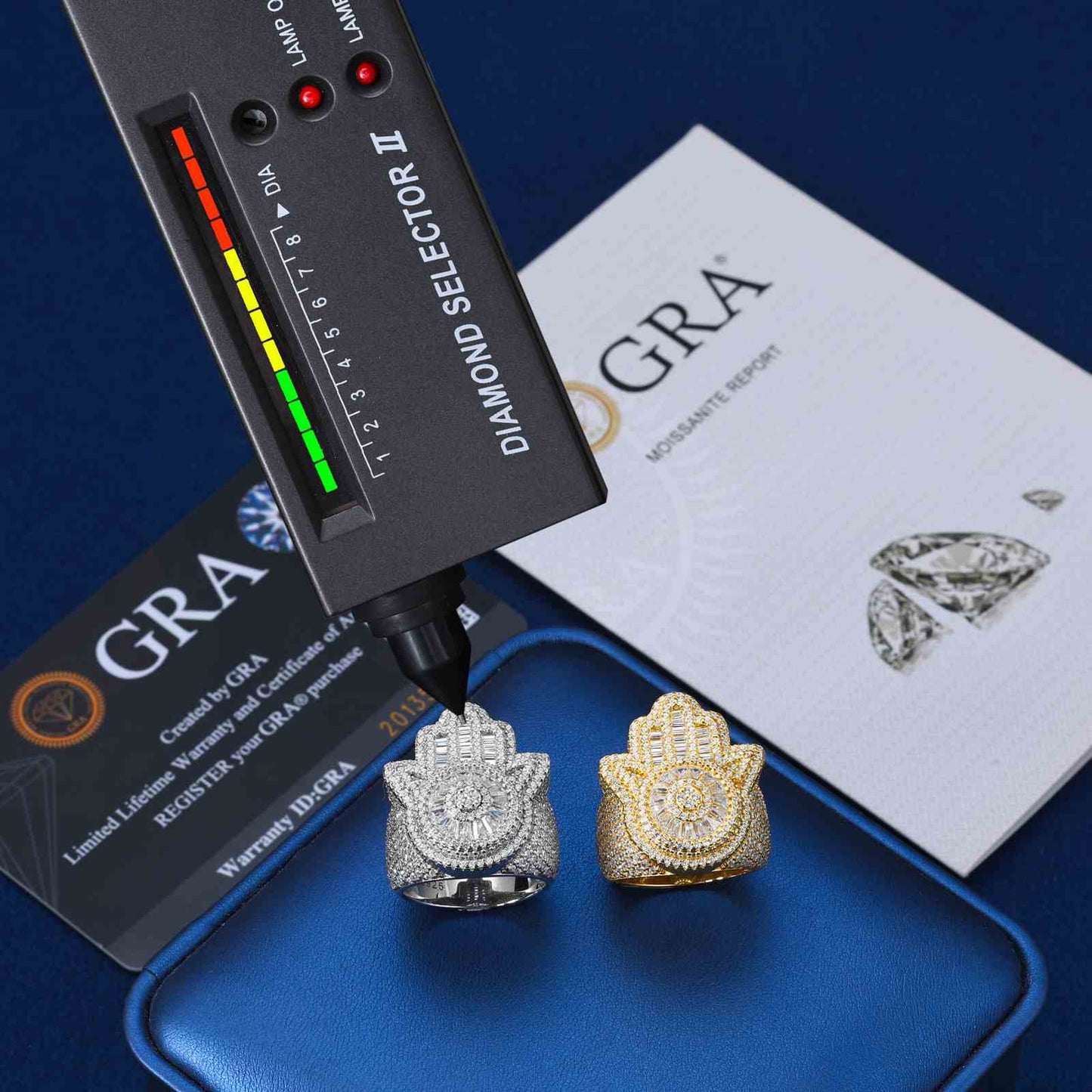 Baguette Hamsa Hand Ring