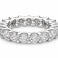 6.5mm Moissanite Eternity Ring Gold Plated 925 Sterling Silver VVS1