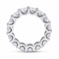 6.5mm Moissanite Eternity Ring Gold Plated 925 Sterling Silver VVS1