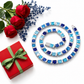 7.5mm Gradient Blue Princess Cut Tennis Chain