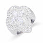 Pear Cut Clover Engagement Ring
