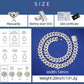 14mm Baguette Rhombus Cuban Link Chain