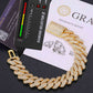 20mm 3 Rows Cuban Link Bracelet