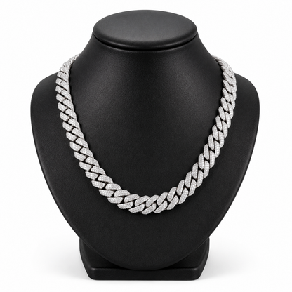 15mm 3 Rows Cuban Link Chain