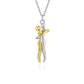 Forever Embrace Hug Couple Necklace