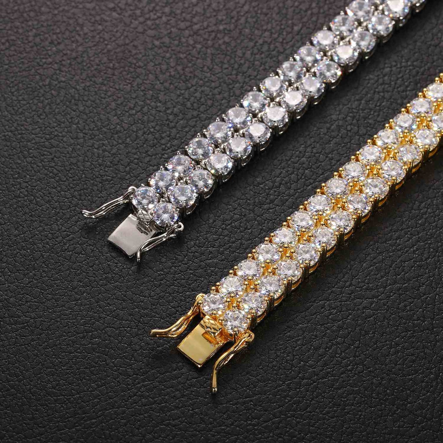 6mm-10mm 2 Rows Tennis Bracelet