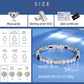 White Moissanite Mix Black CZ Cluster Tennis Bracelet