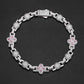 11mm Pear Cut CZ Four Leaf Clover Bracelet