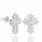 Baguette lris Cross Stud Earrings