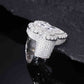 Pear Cut Clover Engagement Ring
