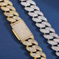 20mm Baguette leaf Cuban Link Chain