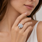 Iced Out Wing Iris Ring