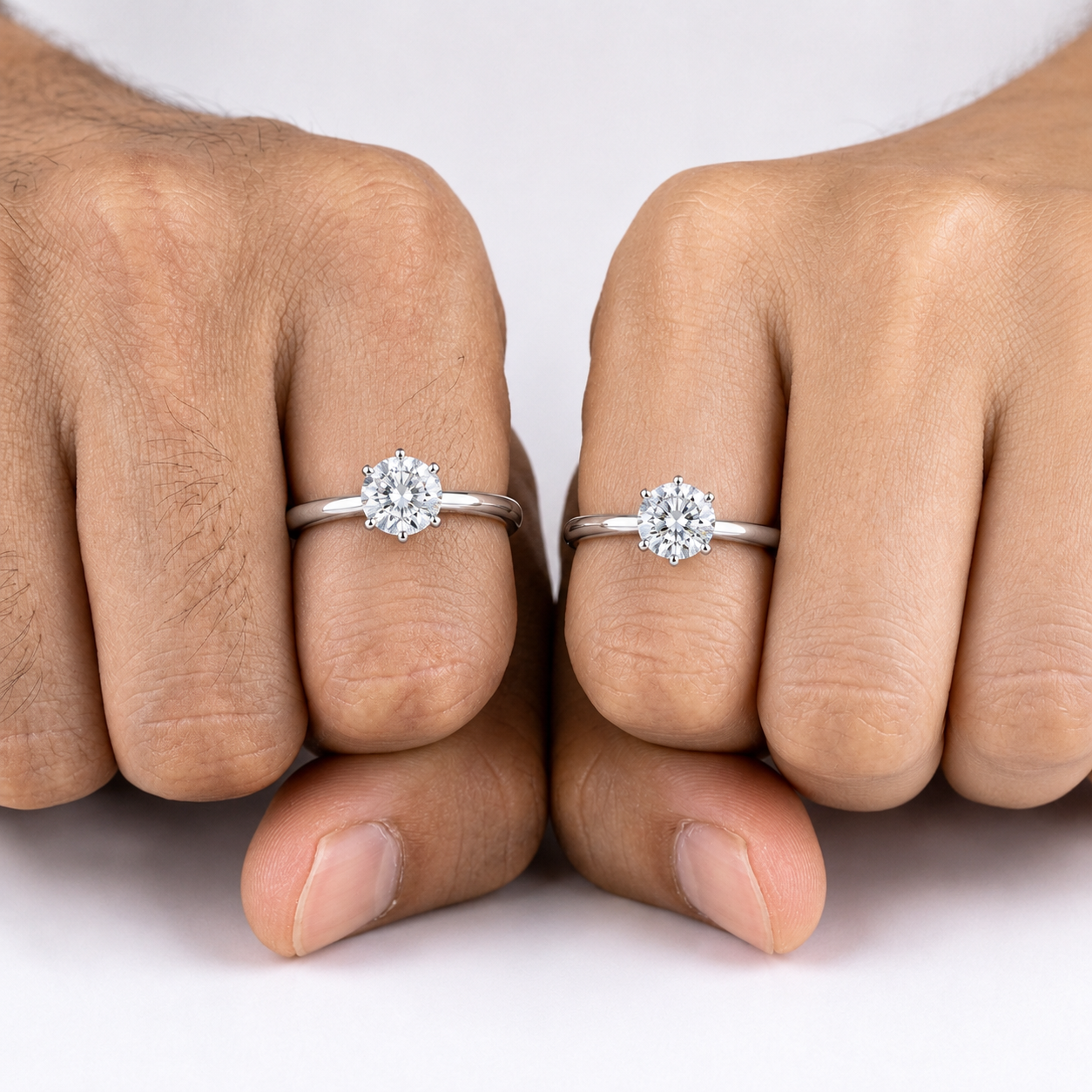 Iced Out 925 Sterling Silver VVS Moissanite Diamond Wedding Ring