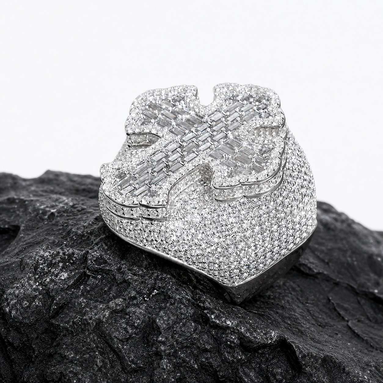 Micro Baguette lris Cross Ring