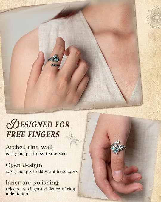 Vintage Dragonfly Turquoise Ring