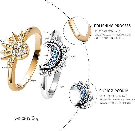 Celestial Sun & Moon Ring