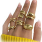 Chunky Gold & Silver Stackable Ring