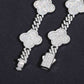 6mm Four Leaf Clover Cuban Link Bracelet