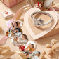Silver Color Hug Couple Ring