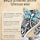 Vintage Dragonfly Turquoise Ring