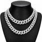 20mm Baguette leaf Cuban Link Chain