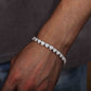 8mm Heart Tennis Bracelet