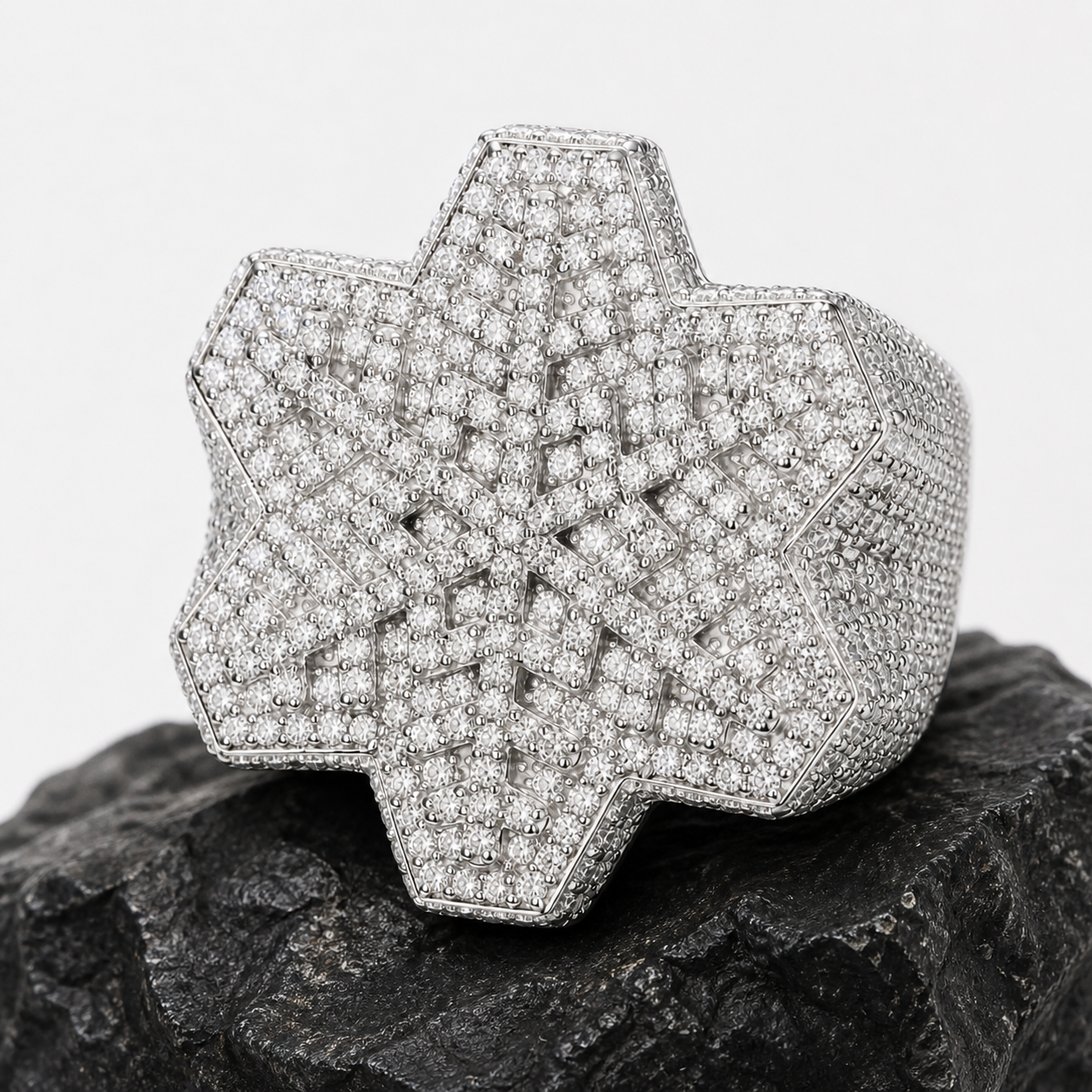 Hexagon Snowflake Ring