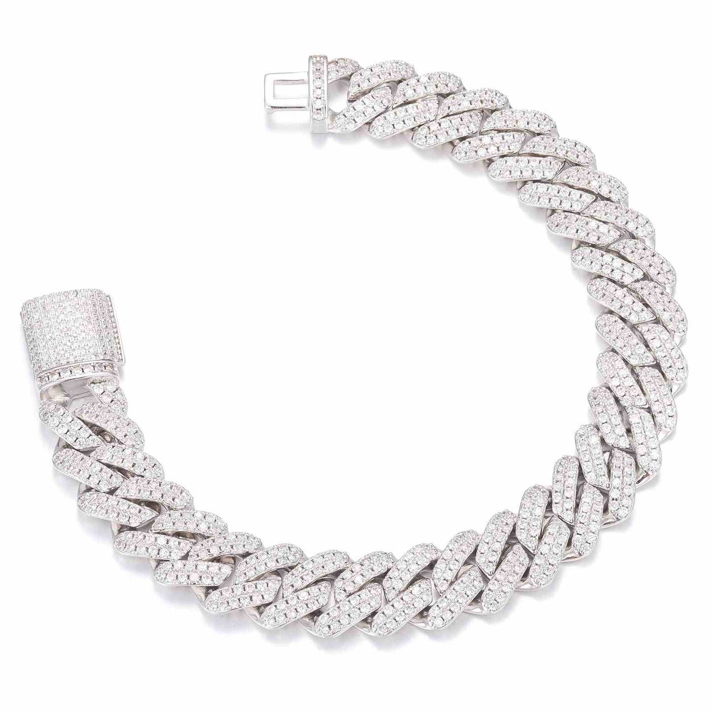 14mm 2 Rows Cuban Link Bracelet