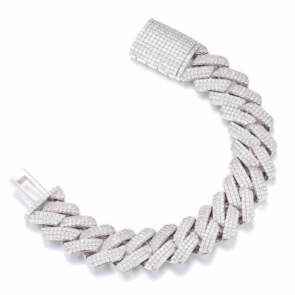 20mm 3 Rows Cuban Link Bracelet