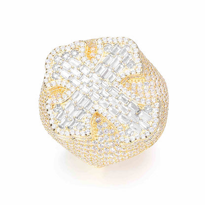 Micro Baguette lris Cross Ring