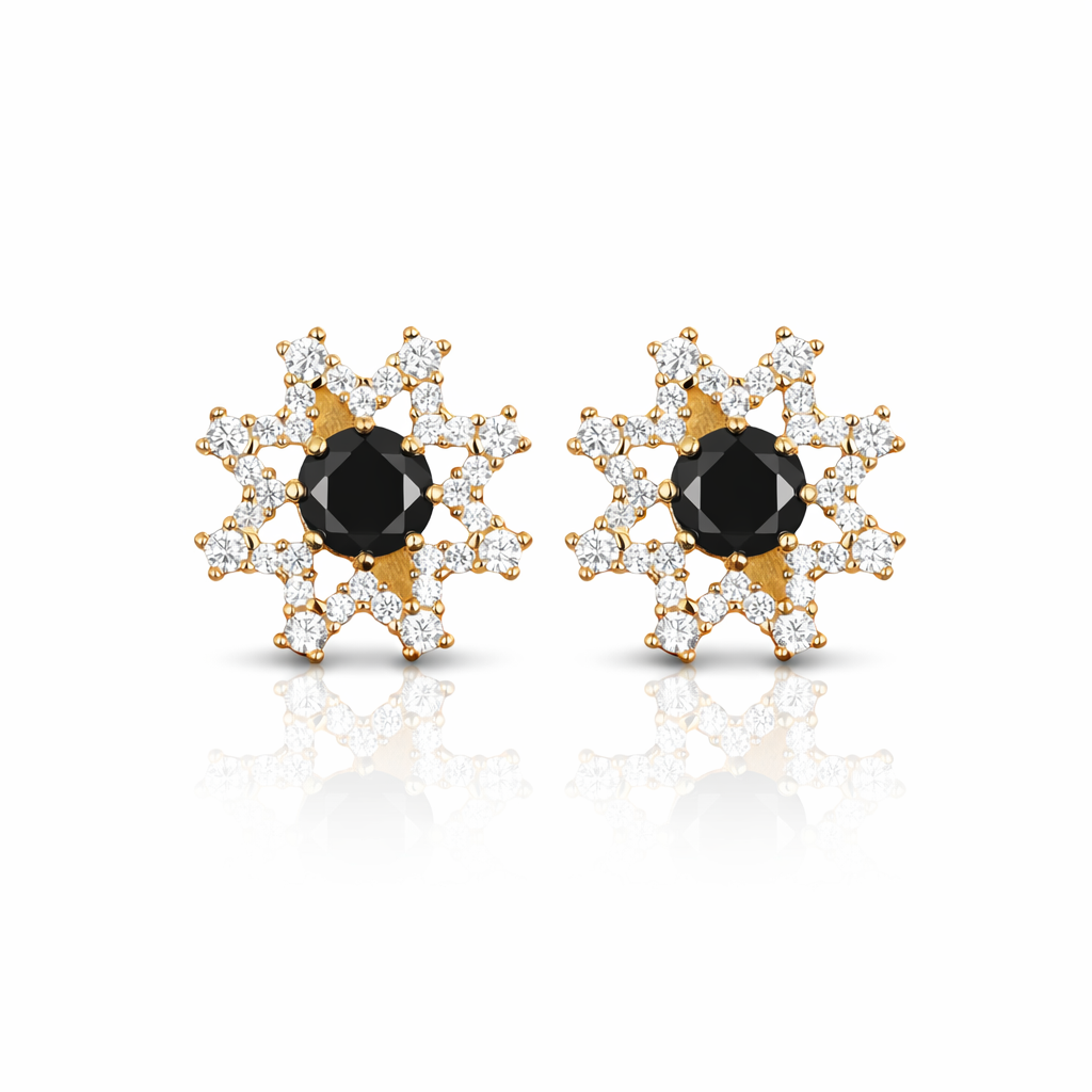 Eight-pointed Star Stud Earrings