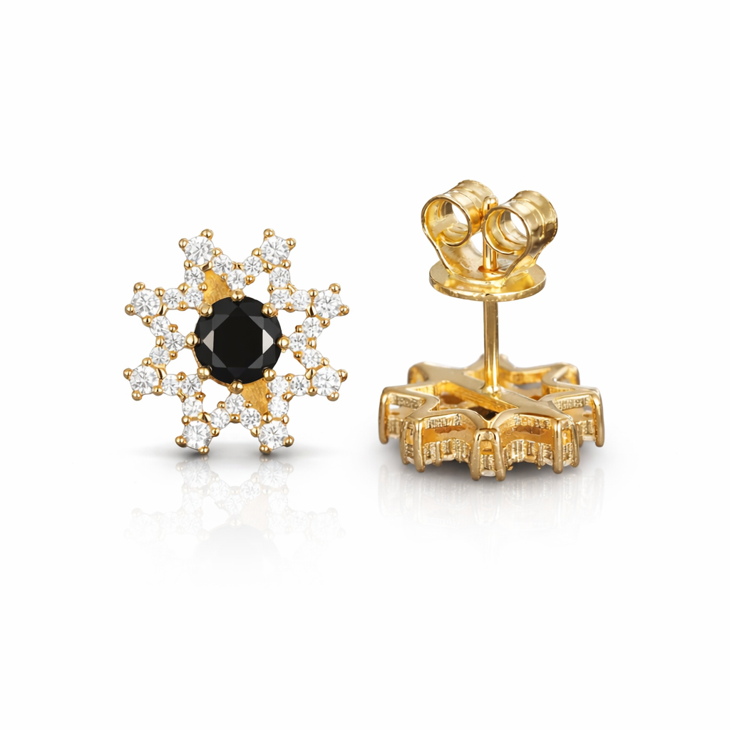 Eight-pointed Star Stud Earrings